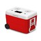 Technical Pro Rechargeable Red 55 Quarts Cooler with Waterproof Built-in Bluetooth Speaker and 12,000 maH Power Bank,